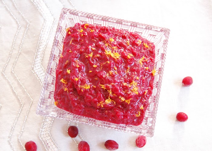 Orange-Ginger Cranberry Sauce Lower-sugar orange ginger cranberry sauce to top thanksgiving turkey