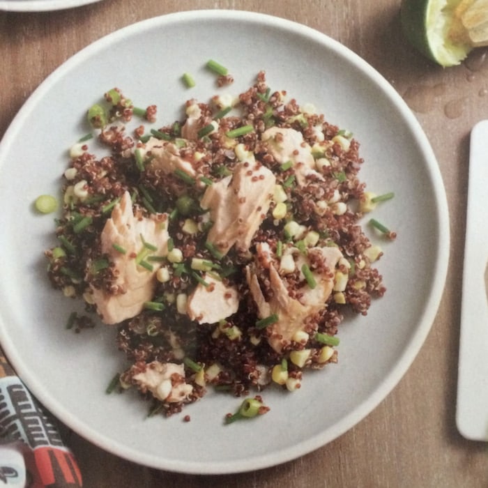 Parent's Magazine Quinoa Salmon Salad quinoa salmon salad on plate