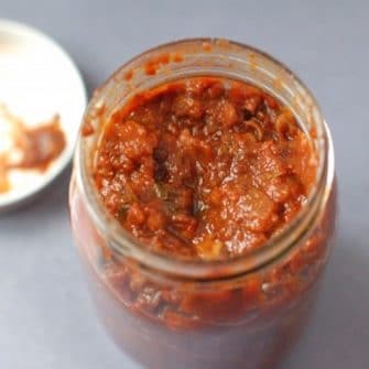 Easy Homemade Tomato Sauce in Glass Jar