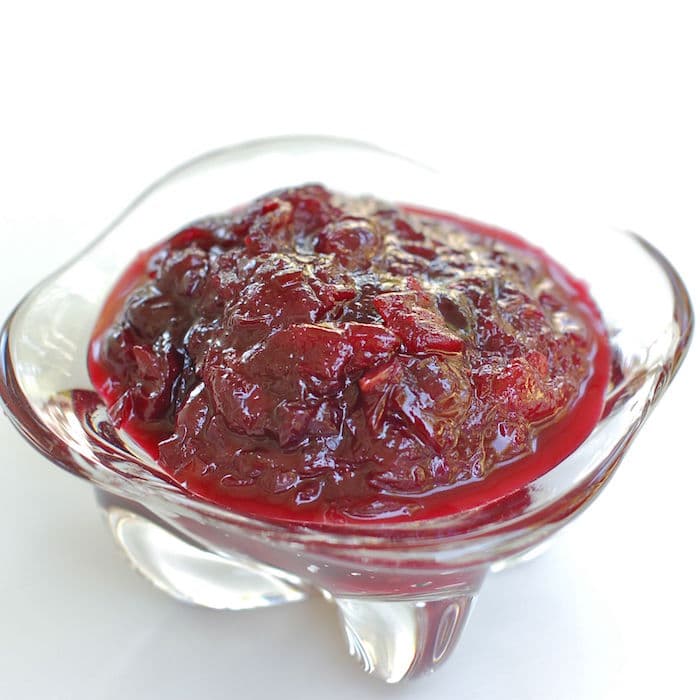 Spicy Cherry Chutney | Jessica Levinson, MS, RDN, CDN This Spicy Cherry Chutney is sweet and sour with a bit of a kick. The perfect condiment to serve at your summer barbecue! Get the recipe at JessicaLevinson.com | #cherries #cherryrecipes #chutney #condiments #lowersugar #sauces