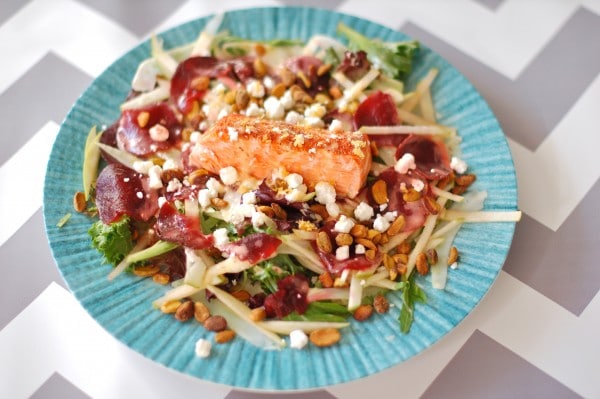 salmon waldorf salad with citrus yogurt dressing salmon waldorf salad with citrus yogurt dressing