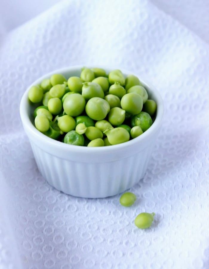 Fresh Green Peas ramekin of fresh green peas