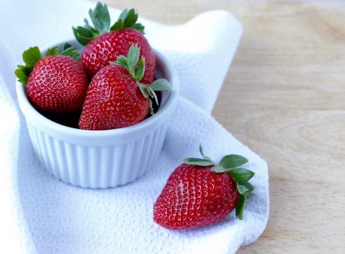 fresh strawberries ramekin of Fresh Strawberries