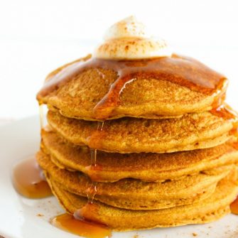 Healthier Pumpkin Pancakes Close Up