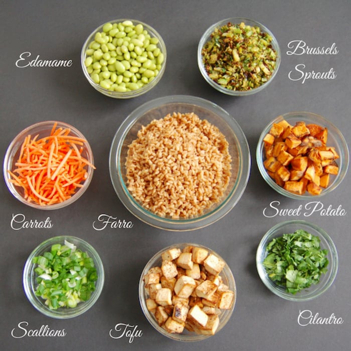 Ingredients in farro buddha bowl ingredients in Farro Buddha Bowl