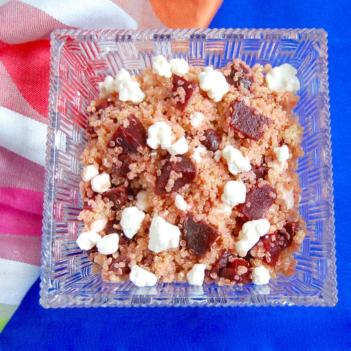 Beet and Goat Cheese Quinoa Salad | Jessica Levinson, MS, RDN, CDN Beet and Goat Cheese Quinoa Salad - a quick, easy, and healthy school lunch idea