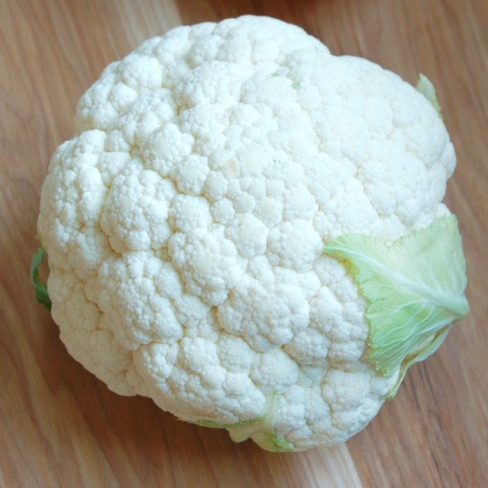 large head of cauliflower head of cauliflower