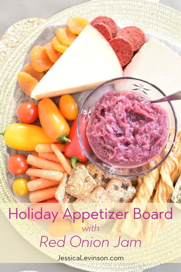 Kick off your holiday gatherings on a delicious foot by serving a beautiful appetizer board including cheeses, veggies, crackers, and a reduced added sugar red onion jam made with SPLENDA Naturals Stevia Sweetener, Granulated (AD). Get the recipe at JessicaLevinson.com | #Holidayrecipes #appetizerrecipes #appetizerboards Kick off your holiday gatherings on a delicious foot by serving a beautiful appetizer board including cheeses, veggies, crackers, and a reduced added sugar red onion jam made with SPLENDA Naturals Stevia Sweetener, Granulated (AD). Get the recipe at JessicaLevinson.com | #Holidayrecipes #appetizerrecipes #appetizerboards
