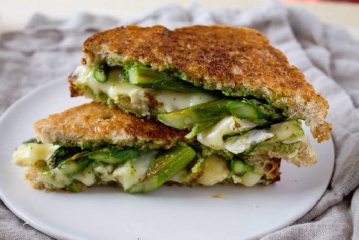 Get busy in the kitchen this spring with over 35 recipes featuring all your spring produce favorites including asparagus, fava beans, strawberries, apricots, and more! Get this spring recipe roundup at JessicaLevinson.com | #spring #springrecipes Asparagus Grilled Cheese Sandwich Spring Recipe Roundup