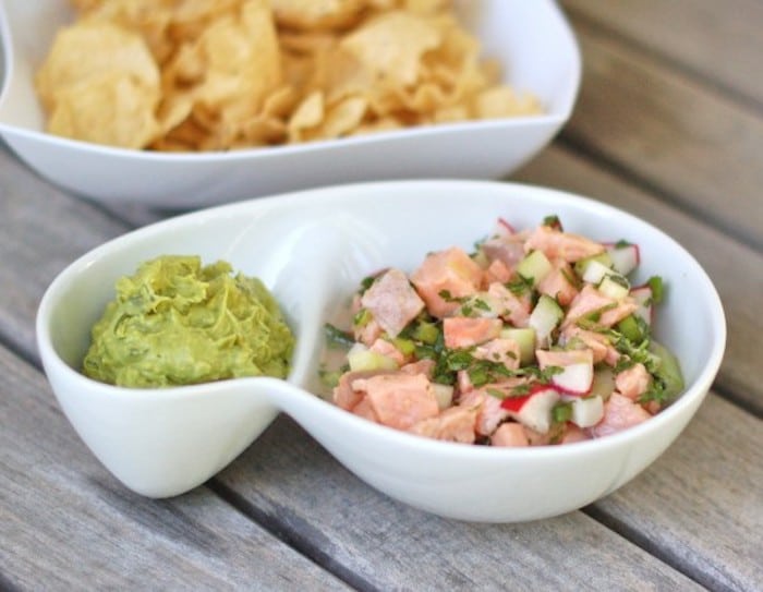 Get busy in the kitchen this spring with over 35 recipes featuring all your spring produce favorites including asparagus, fava beans, strawberries, apricots, and more! Get this spring recipe roundup at JessicaLevinson.com | #spring #springrecipes Salmon Ceviche Spring Recipe Roundup