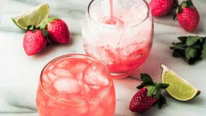 Image for Mint Strawberry Fizz Cocktail