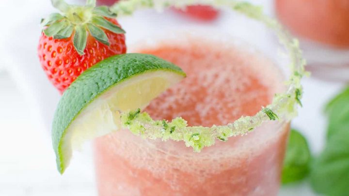 Image for Frozen Strawberry Basil Margaritas